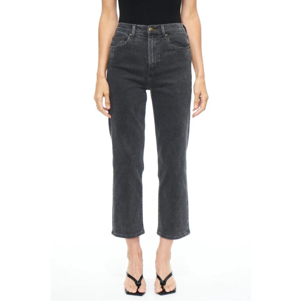 Pistola Cassie Super High Waist Crop Straight Leg Jean in Memento Wash, Size 30